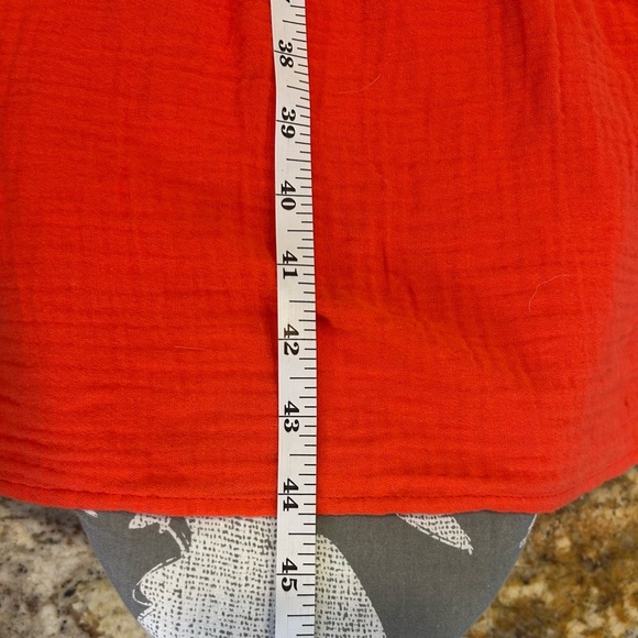 🧡”Chelsea & Theodore” NWT Vibrant Orange Spaghetti Strap Tiered Maxi Dress Sz M🧡 - Picture 15 of 16